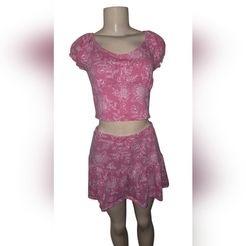 BTWEEN Girl Crop Top and Mini Skirt